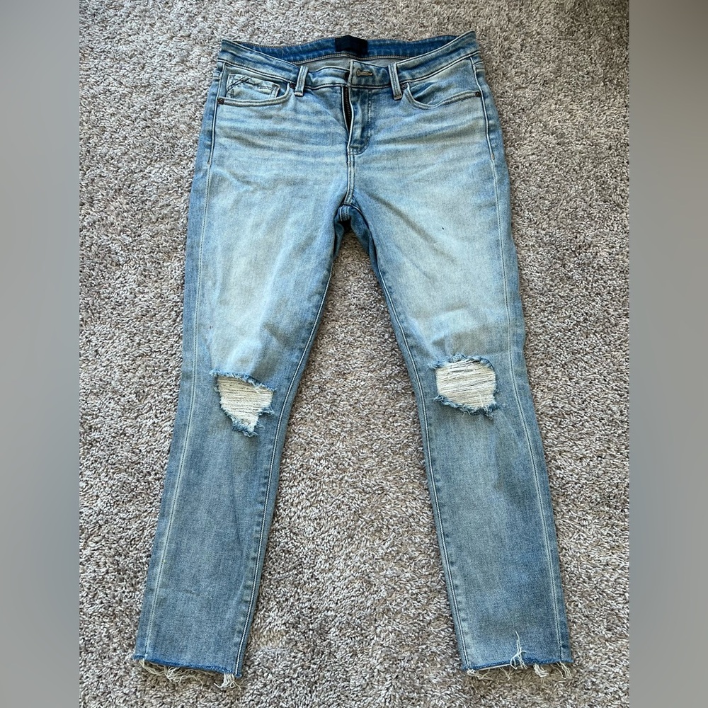 Buckle Black Ankle Skinny Distressed Jeans